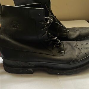Sorel Black Leather Boots Classic Design